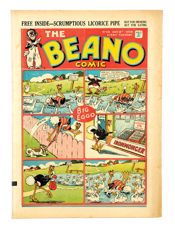 THE BEANO COMIC POSTCARD ~ 'MAN-EATING TIGER GONE FOR LUNCH' ~ 1957 DESIGN